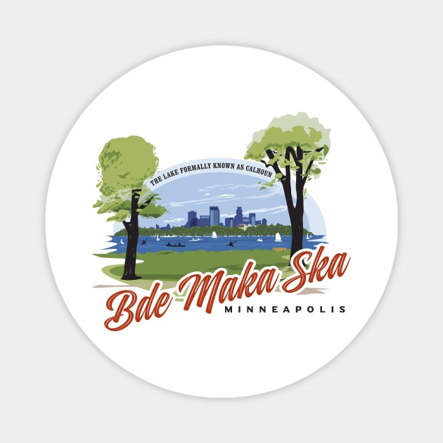 Bde Maka Ska Magnet by MindsparkCreative